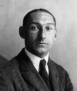 Retrato de época del ciclista Hector Tiberghien