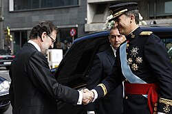 Llegada de los reyes al Palacio de las Cortes