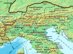 Mapa histórico de la Italia Anonaria