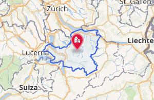 Mapa de localización geográfica del Cantón de Schwyz dentro de Suiza