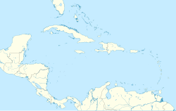 Mapa de ubicación de Marigot en el Mar Caribe