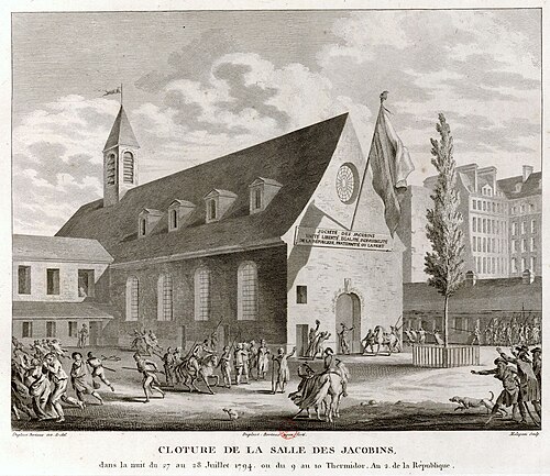 Cierre del Club de los Jacobinos en julio de 1794