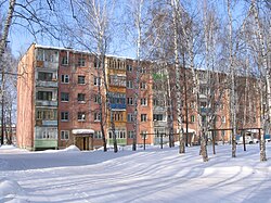 Jrushchovka construida con paneles en la mediana ciudad siberiana de Tomsk.