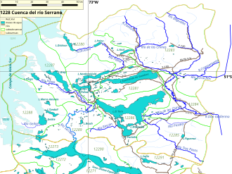 Representación gráfica de la zona del río Serrano