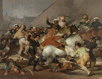 El dos de mayo de 1808 en Madrid, pintura de Francisco de Goya