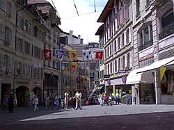 Calle de Lausana en Suiza