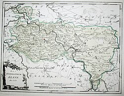 Mapa histórico del Ducado de Cléveris