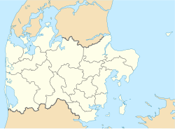 Mapa de Aarhus en Jutlandia Central