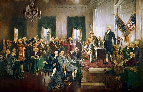 Firma de la Constitución de los Estados Unidos