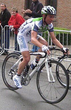 Cédric Hervé en su etapa como ciclista profesional