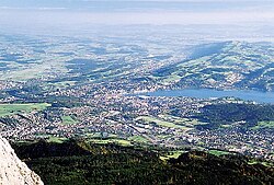 Vista de Lucerna desde el monte Pilatus