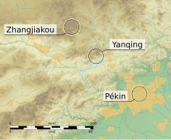 Mapa que muestra la ubicación de los tres clústeres de Pekín 2022