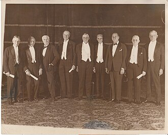 Reunión en 1928 de empresarios destacados de la época