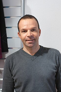 Retrato del ciclista Laurent Dufaux