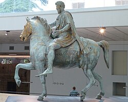 Estatua ecuestre de Marco Aurelio fundida en bronce