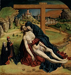 La Piedad, óleo y temple sobre tabla de pino, conservada en el Museo del Prado.