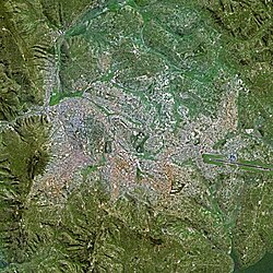 Kigali vista desde satélite SPOT