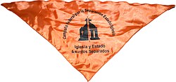 Pañuelo naranja utilizado como símbolo en Argentina.