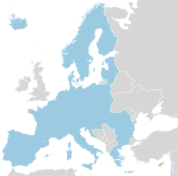 Mapa de la expansión del espacio Schengen