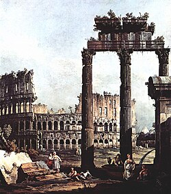 Capricho con el Coliseo, de Bernardo Bellotto
