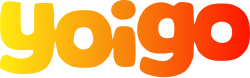 Variante de logotipo corporativo naranja de Yoigo