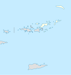 Mapa detallado de la ubicación de Road Town en las Islas Vírgenes Británicas