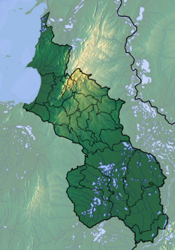 Mapa físico de Sucre