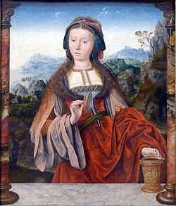 Representación pictórica de María Magdalena atribuida a Quentin Massys.