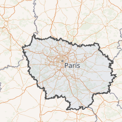 Mapa detallado de los departamentos de la Isla de Francia