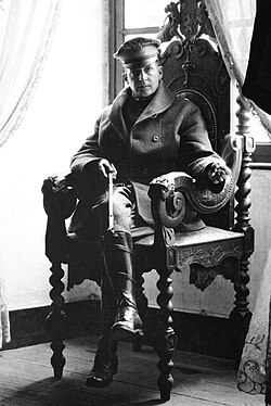 El brigadier general MacArthur en un chateau francés, septiembre de 1918