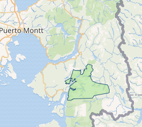 Mapa de ubicación y extensión del Parque Nacional Hornopirén