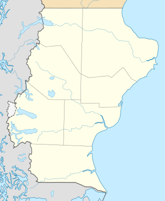 Mapa de ubicación del Lago Belgrano en la provincia de Santa Cruz