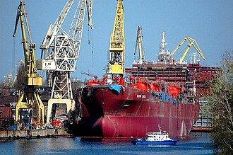 Construcción de un buque tanque químico en Polonia