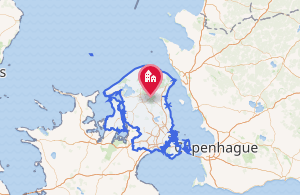 Mapa de localización de Hovedstaden en Dinamarca