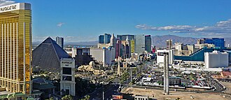 Ubicación del hotel Mandalay Bay y la zona del concierto Las Vegas Village