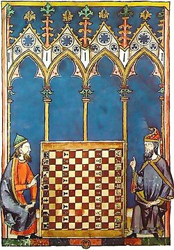 Sefardíes jugando al ajedrez en el Libro de los juegos de Alfonso X el Sabio.