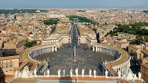 Plaza de San Pedro en el Vaticano