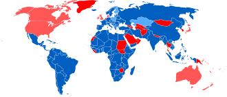 Mapa mundial sobre la celebración del 1 de mayo