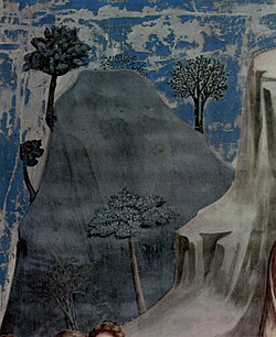 Detalle de la Huida a Egipto de Giotto