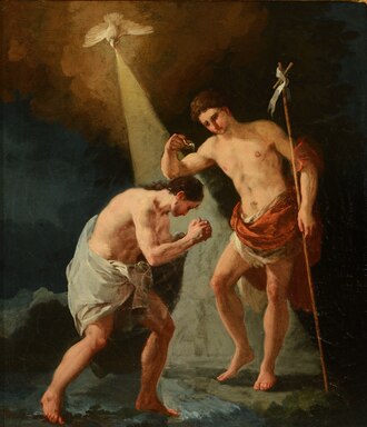 Cuadro histórico de Francisco de Goya que representa el bautismo de Cristo.