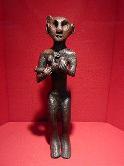 Estatuilla de bronce hallada en Horoztepe (Turquía).
