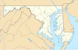 Mapa de localización de Annapolis en Maryland