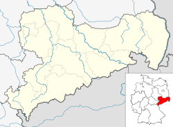 Mapa de Leipzig en el estado federado de Sajonia