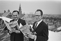 Morris y René Goscinny juntos en 1971