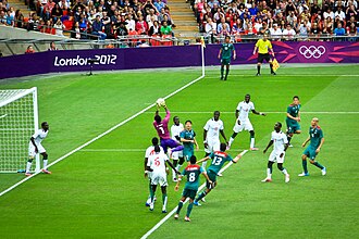 Encuentro de fútbol en los Juegos Olímpicos