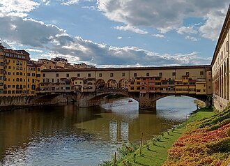 Vista general del Ponte Vecchio en Florencia