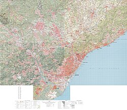 Mapa de Barcelona y su área metropolitana