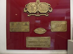 Placas de bronce de los Ferrocarriles Vascongados