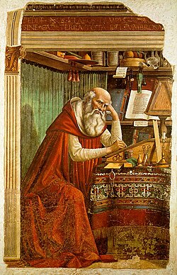 San Jerónimo en su estudio por Domenico Ghirlandaio