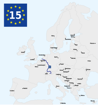 Señalización de la ruta EuroVelo 15